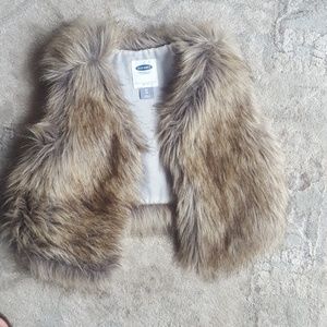 Beautiful girls faux fur vest